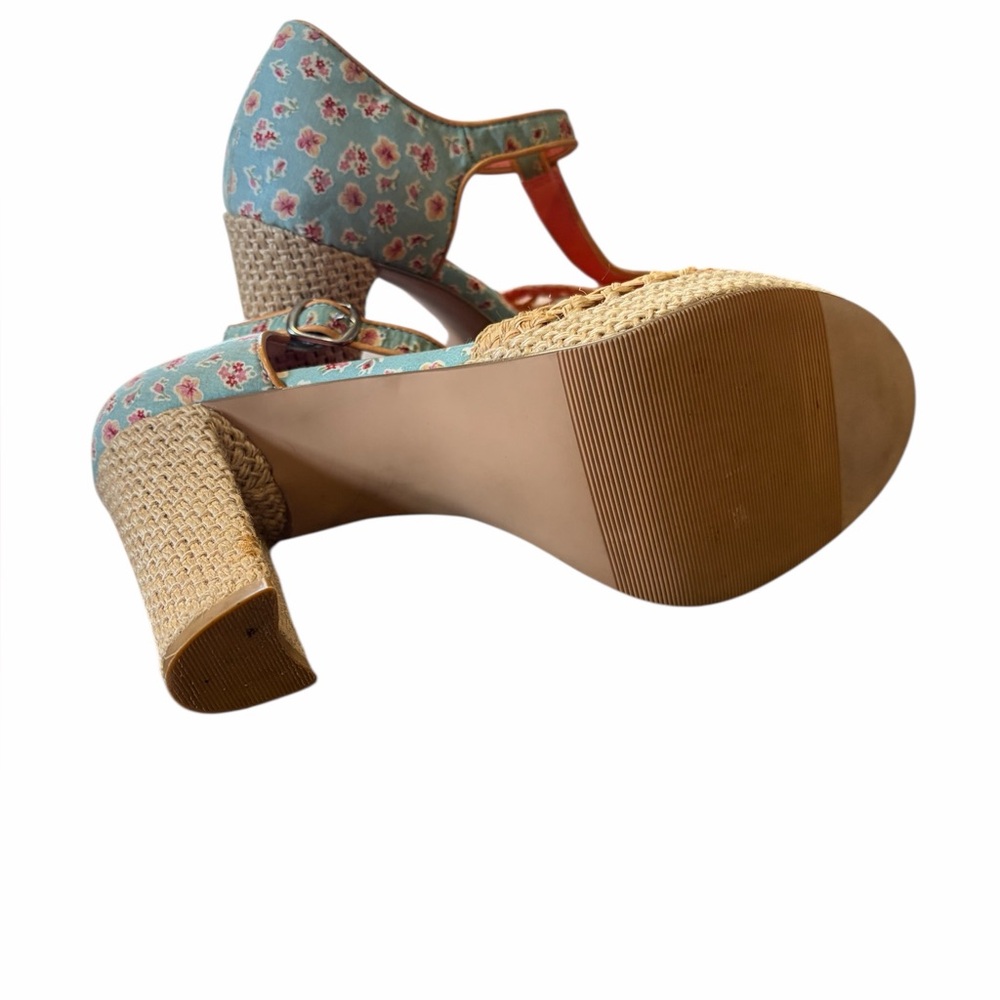 Kenzie Lyric Floral T-Strap Platform Heel - Picture 7 of 9